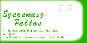 szerenusz pallos business card